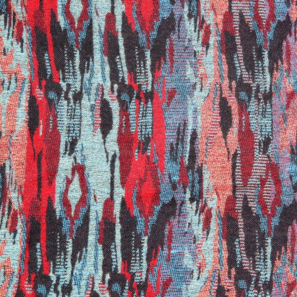 Reversible 100% CASHMERE Southwest Abstract Art Inspired Oversized Shawl - Picture 8 of 13